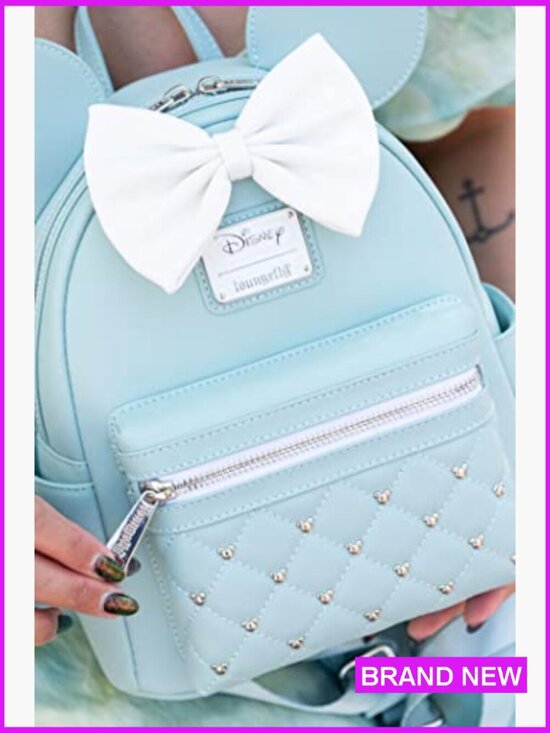 Mini Backpack Faux Leather Quilted Studs Elegant Chic Daypack Travel main image 6
